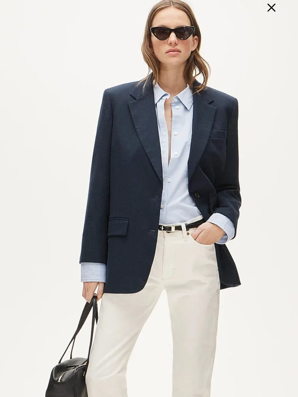 J Crew Étienne oversized button-up shirt in lightweight oxford BY733 Size S